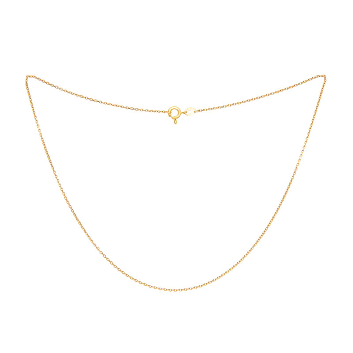 زنجیر طلا زنانه طرح فلامینگو ساده قو طلایی کد C054494-1.40