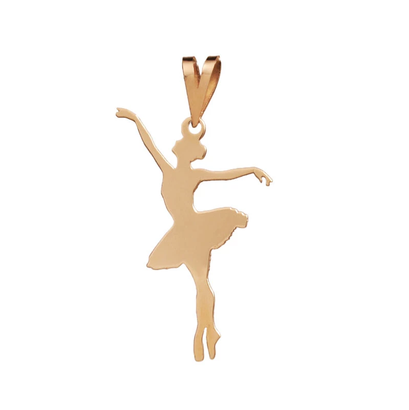 آویز طلا زنانه طرح رقص باله قو طلایی-0.35