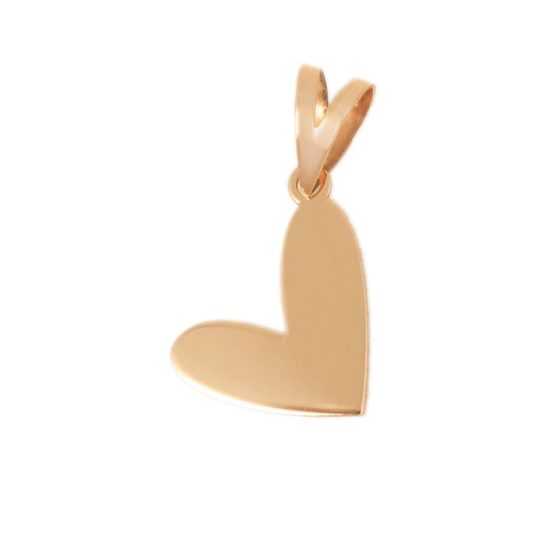 آویز طلا زنانه طرح قلب مینیمال قو طلایی-0.35