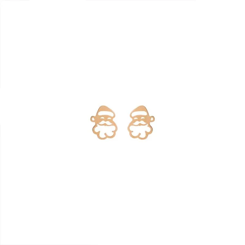 گوشواره طلا زنانه طرح بابانوئل قو طلایی-0.50