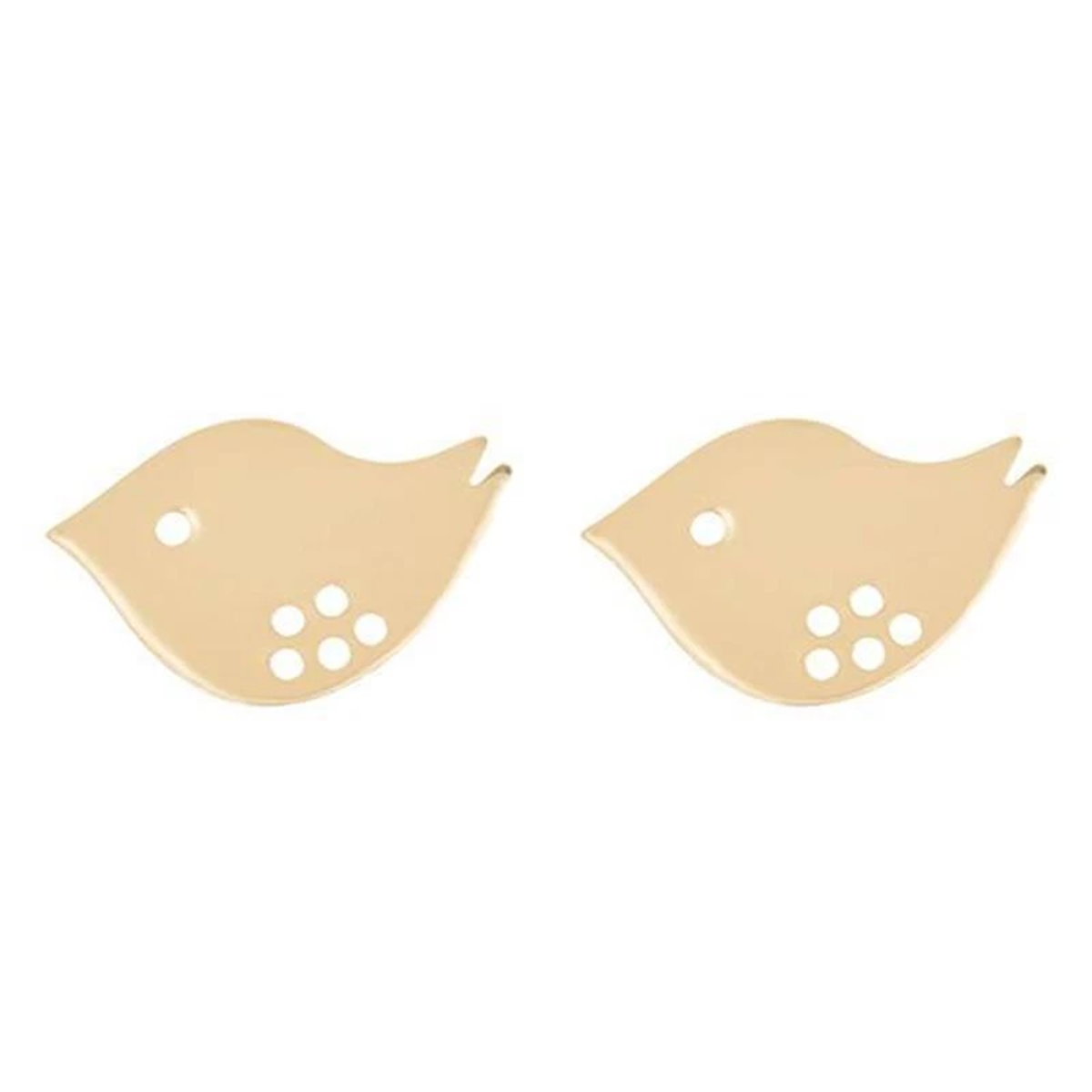 گوشواره طلا زنانه طرح گنجشک دانه قو طلایی