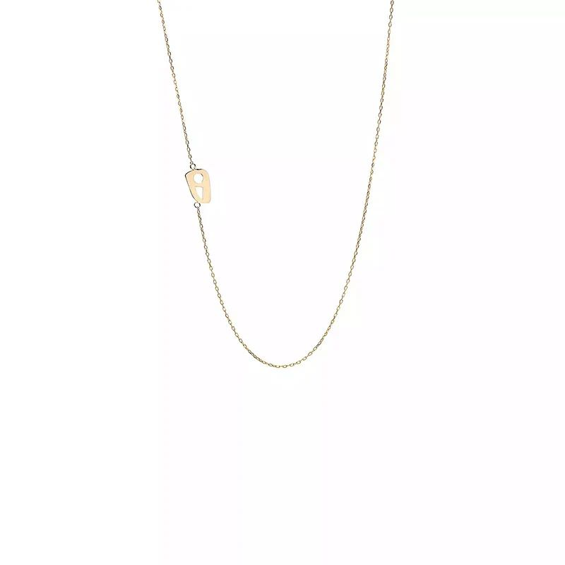 گردنبند طلا زنانه  طرح ه نیمانی قو طلایی-1.00