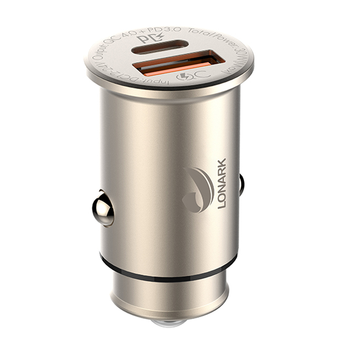 شارژر فندکی لونارک 30 وات مدل LC48-بژ