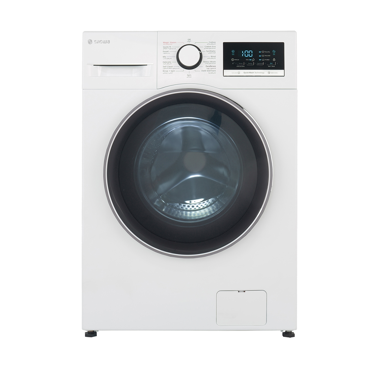 ماشین لباسشویی اسنوا 8 کیلویی مدل SWM-A81W-سفید