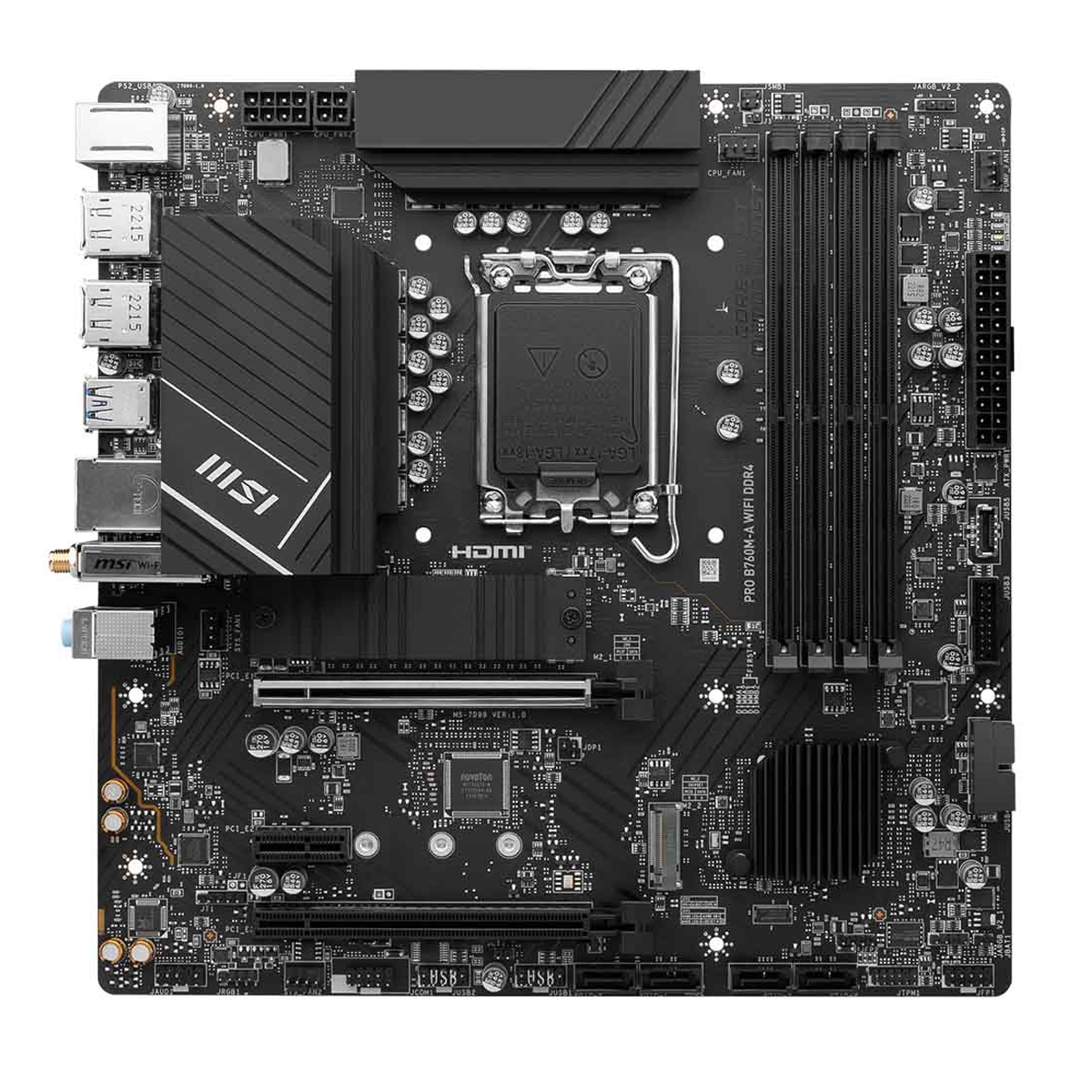 مادربرد ام اس آی مدل PRO B760M-A WIFI DDR4-مشکی