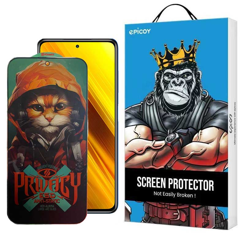 محافظ صفحه نمایش حریم شخصی اپیکوی مدل Privacy Hoodie Cat  مناسب برای گوشی موبایل شیائومی Poco X5 Pro /X5 /X4 Pro 5G /X3 Pro /X3 NFC / X3