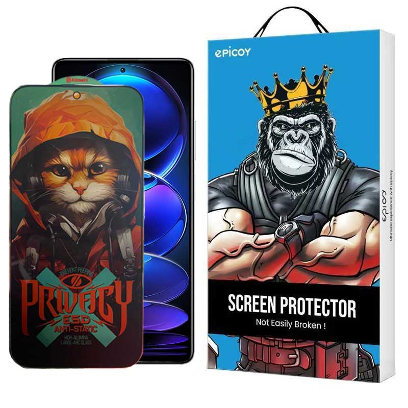 محافظ صفحه نمایش حریم شخصی اپیکوی مدل Privacy Hoodie Cat مناسب برای گوشی موبایل شیائومی Redmi Note 12 Pro Plus/ Note 12 Pro 5G /Note 12 Pro 4G/ Note 12 5G /Note 12 4G/Note 12 (China)