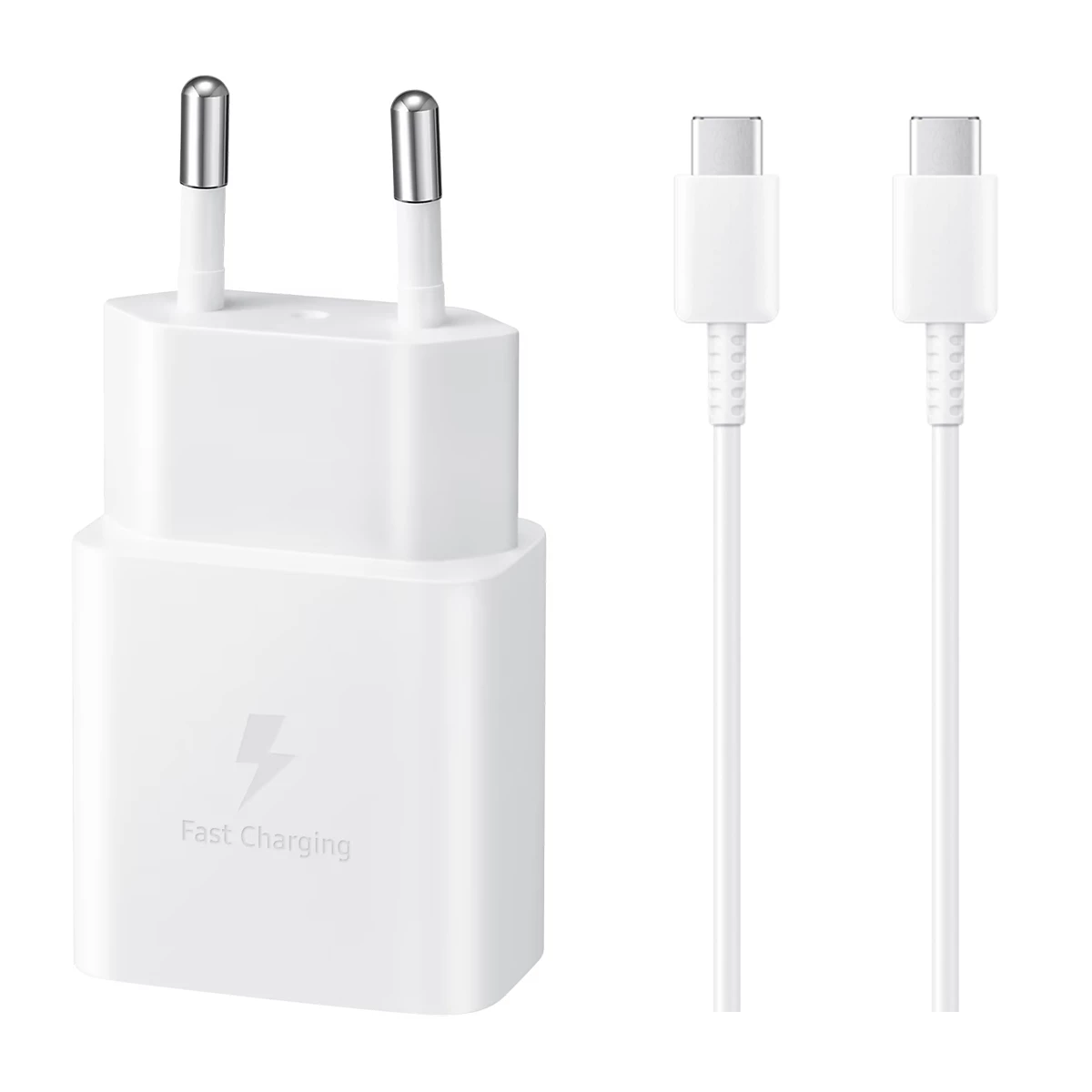 شارژر دیواری سامسونگ 25 وات مدل EP-TA800 دو پین به همراه کابل دو سر تایپ سی شارژر دیواری سامسونگ 25 وات مدل EP-TA800 دو پین به همراه کابل دو سر تایپ سی