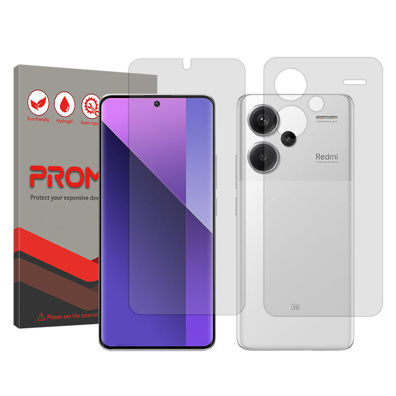 گلس گوشی شیائومی Redmi Note 13 Pro Plus به همراه محافظ پشت گوشی پرومیت مدل Resistant