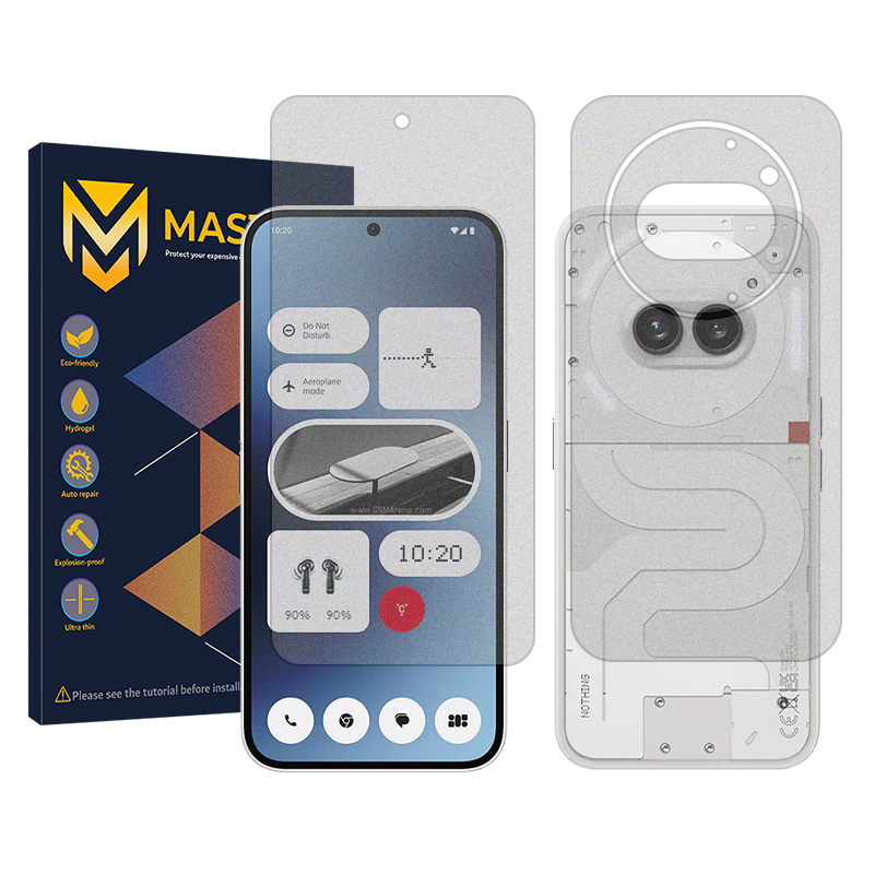 گلس گوشی ناتینگ فون 2a به همراه محافظ پشت گوشی مستر مدل Resistant