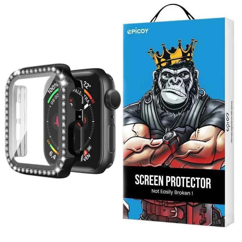 کاور اپل واچ سری 10 سایز 46 میلی متری اپیکوی مدل Diamond Cover Apple Watch -طلایی
