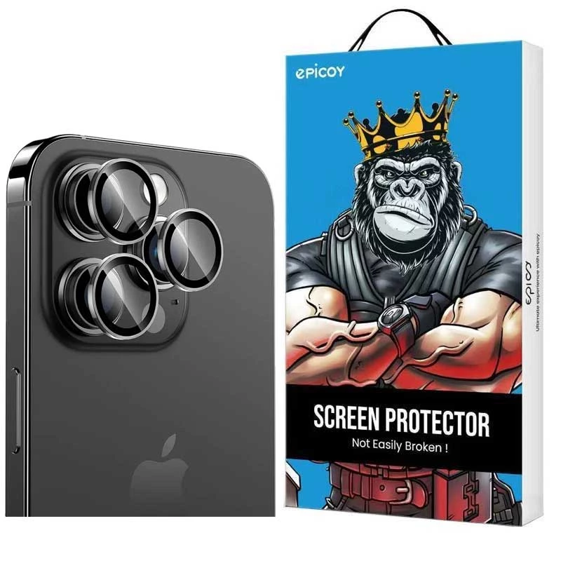 محافظ لنز دوربین گوشی اپل iPhone 16 Pro Max - 16 Pro اپیکوی مدل HD-ColorLenz -طلایی