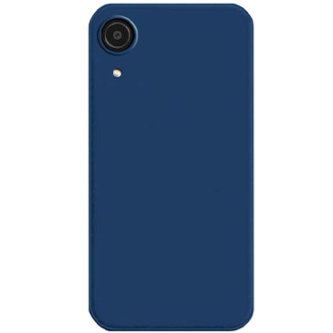  کاور سیلیکونی محافظ لنز دار مناسب برای گوشی موبایل سامسونگ مدل Galaxy A03 Core-سرمه‌ای