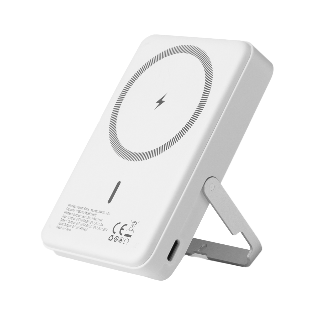 پاوربانک بی سیم بنتیک مدل BW10-15H ظرفیت 10000 میلی آمپر ساعت-سفید