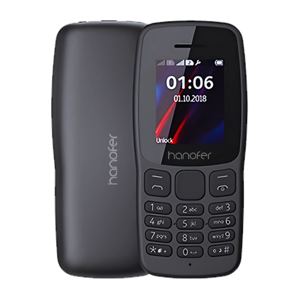 گوشی موبایل هانوفر مدل V6 دو سیم کارت-قرمز