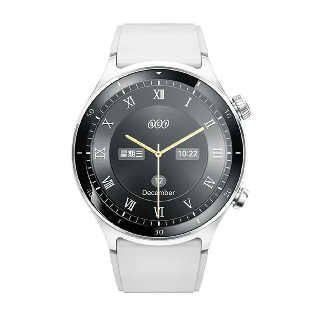 ساعت هوشمند کیو سی وای مدل Active GT-بدنه نقره ای بند طوسی