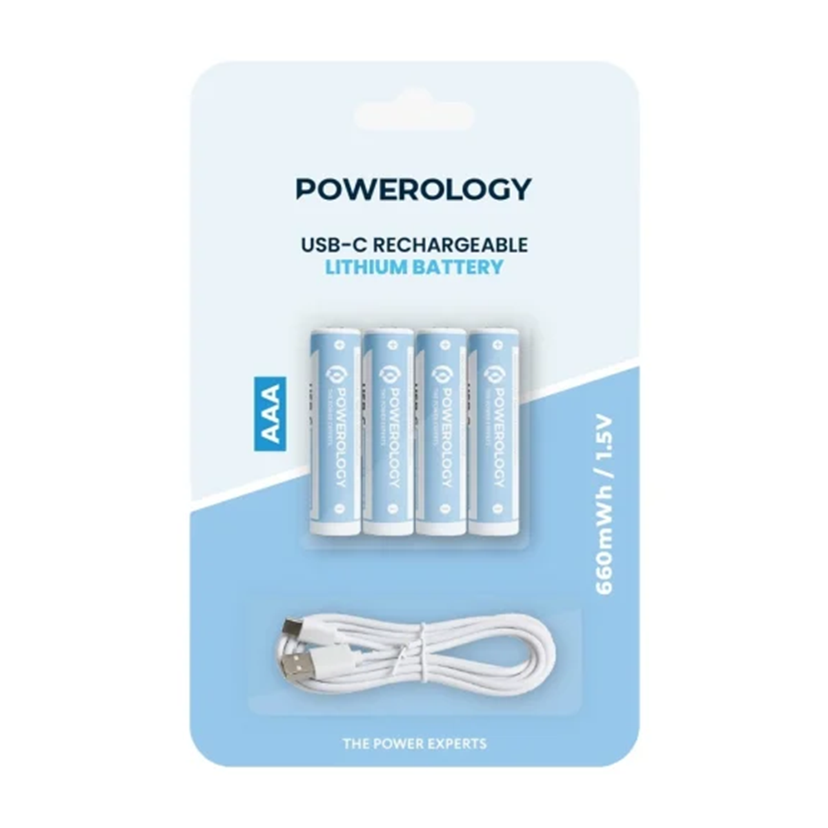 باتری قلمی شارژی آلکالاین پاورولوجی مدل PAAAV2RBT بسته 4 عددی