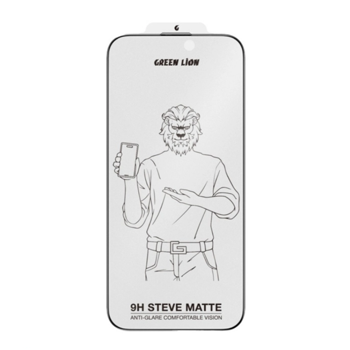 گلس گوشی شیشه ای مات اپل iPhone 16 Pro گرین لاین مدل 9H Steve Matte