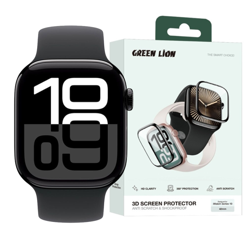 محافظ صفحه نمایش گرین لاین مدل 3D Screen Protector مناسب برای اپل واچ سری 10 سایز 42 میلی متری محافظ صفحه نمایش گرین لاین مدل 3D Screen Protector مناسب برای اپل واچ سری 10 سایز 42 میلی متری