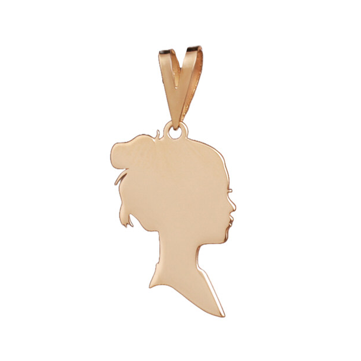 آویز طلا زنانه طرح رخ پرنسس زیبا قو طلایی کد P032618-0.80