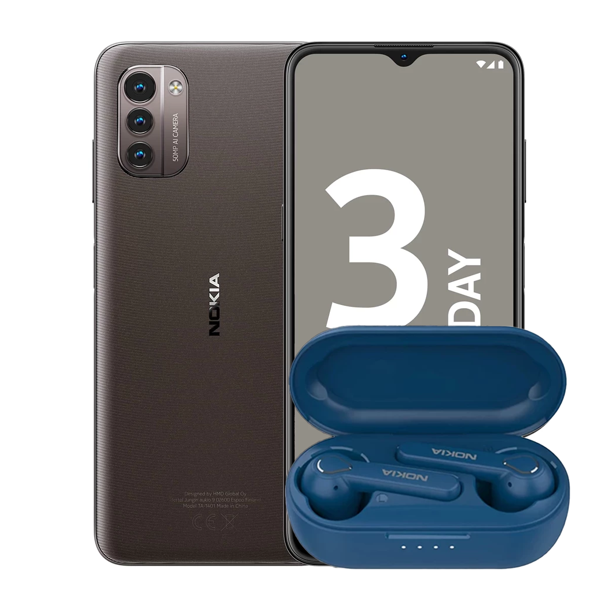 گوشی موبایل نوکیا مدل G21 ظرفیت 128 گیگابایت رم 6 گیگابایت به همراه هندزفری نوکیا مدل BH-205 Lite