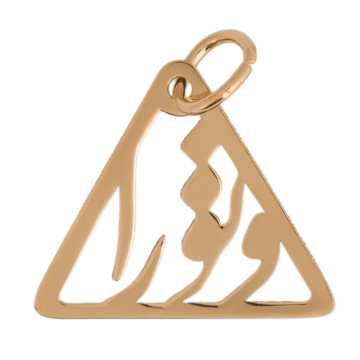 آویز طلا زنانه طرح و تو را قو طلایی کد 005658-0.40