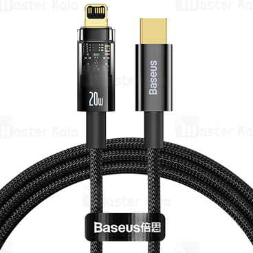 کابل لایتنینگ به Type C باسئوس مدل Explorer CATS000103 توان 20 وات 2 متر-مشکی
