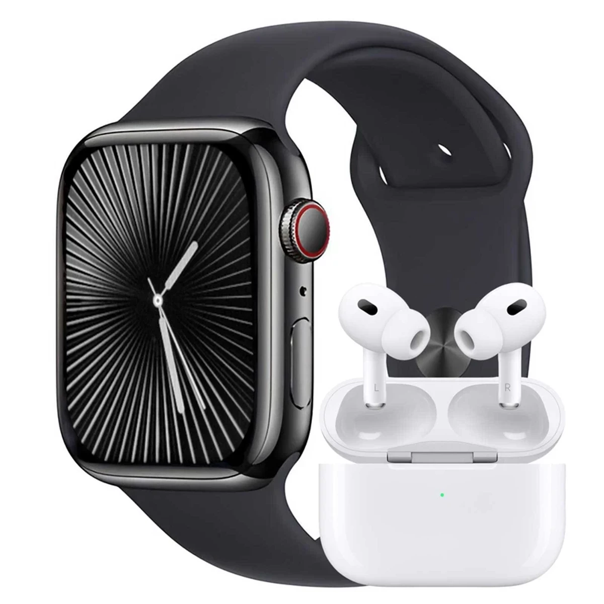 ساعت هوشمند ورنا مدل W46 max به همراه هندزفری بلوتوثی مدل airpod pro-بدنه مشکی براق بند مشکی ساعت هوشمند ورنا مدل W46 max به همراه هندزفری بلوتوثی مدل airpod pro-بدنه مشکی براق بند مشکی