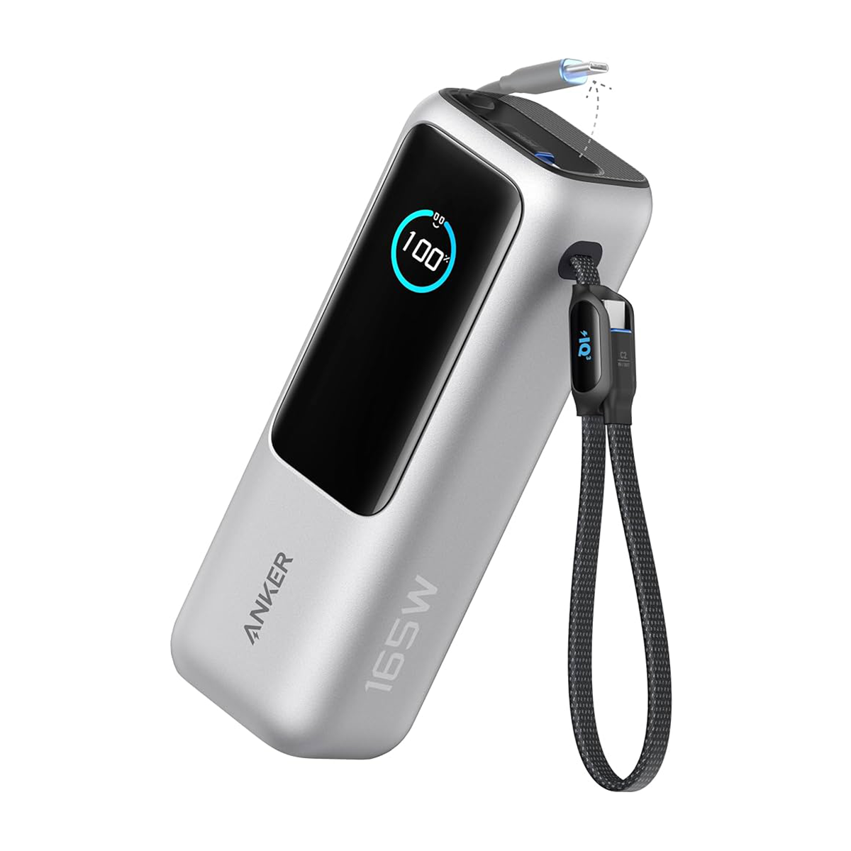 پاوربانک انکر مدل A1695 ظرفیت 25000 میلی آمپر ساعت توان 165 وات-نقرهای پاوربانک انکر مدل A1695 ظرفیت 25000 میلی آمپر ساعت توان 165 وات-نقرهای