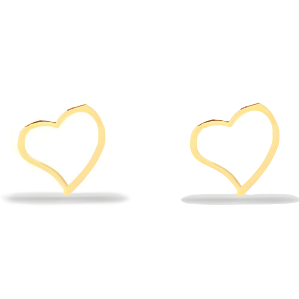 گوشواره طلا زنانه طرح قلب آناهیتا قو طلایی کد E035728-0.30