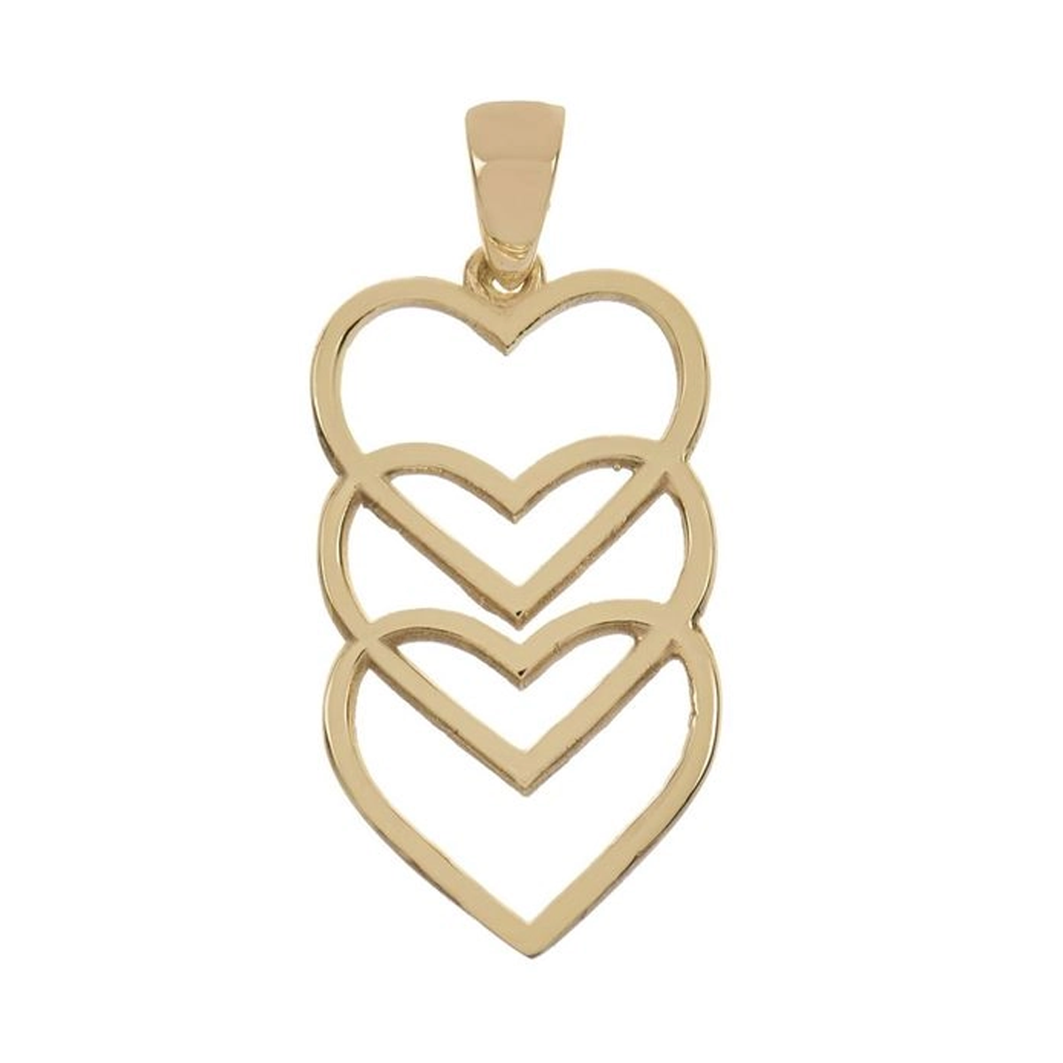 پلاک طلا زنانه طرح قلب قیراط کد GH4480-0.35