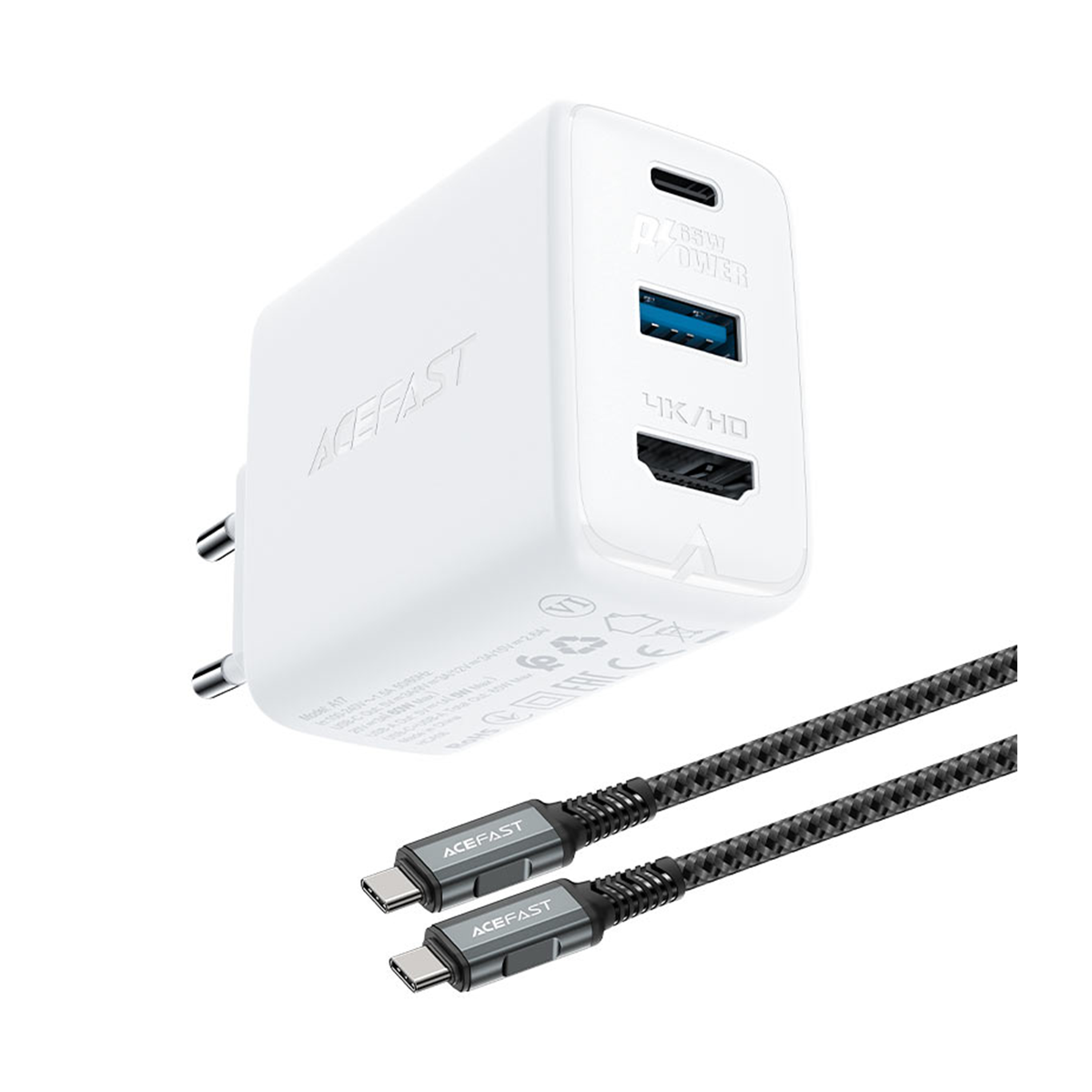 شارژر دیواری هاب دار ایس فست مدل A17 به همراه کابل دوسر تایپ سی شارژر دیواری هاب دار ایس فست مدل A17 به همراه کابل دوسر تایپ سی