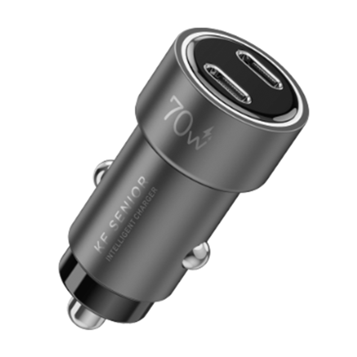 شارژر فندکی کی اف سنیور مدل CH-160 توان 70 وات-خاکستری