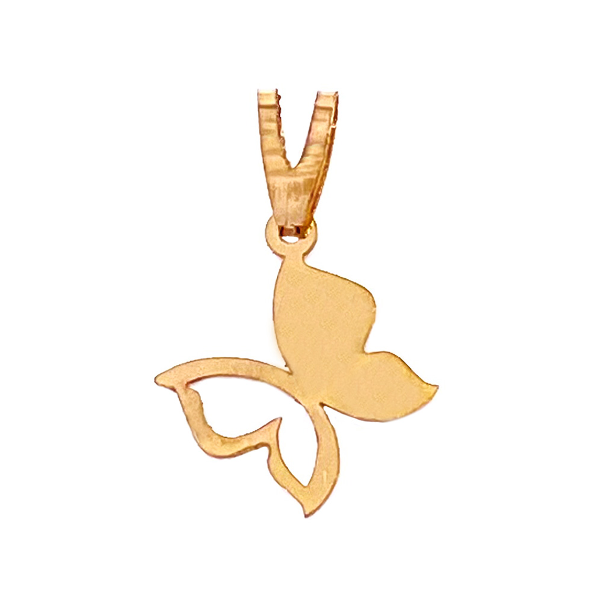 آویز طلا زنانه طرح پروانه تیارا هماتیت گلد کد 132055-0.29