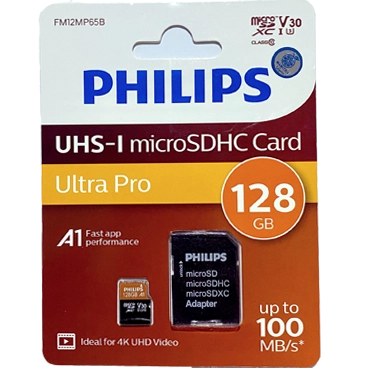  کارت حافظه microSDHC فیلیپس مدل Ultra Pro کلاس 10 استاندارد UHS-I U1 سرعت 100MBps ظرفیت 32 گیگابایت به همراه آداپتور-مشکی