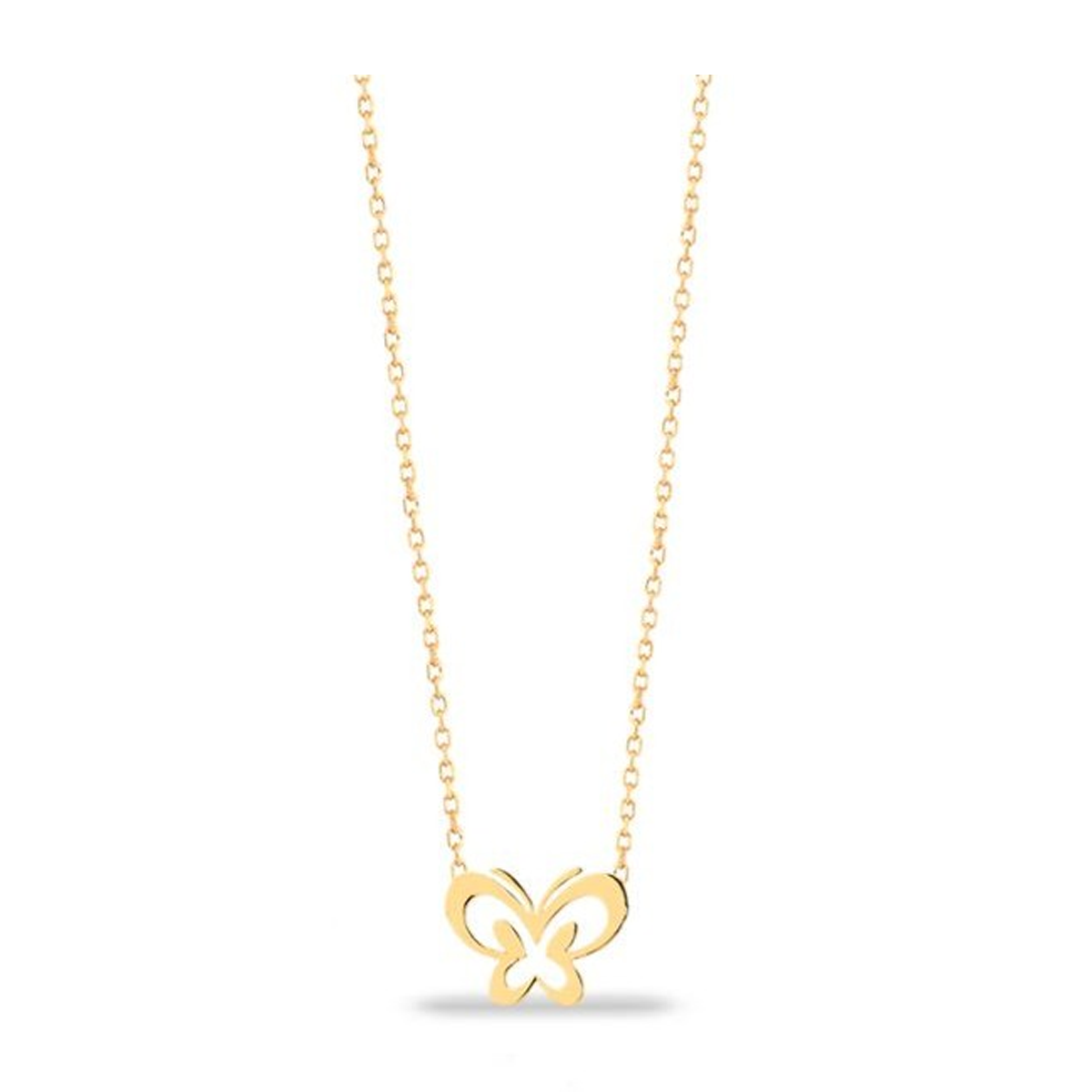 گردنبند طلا زنانه طرح پروانه ملکه قو طلایی کد N017246-1.00