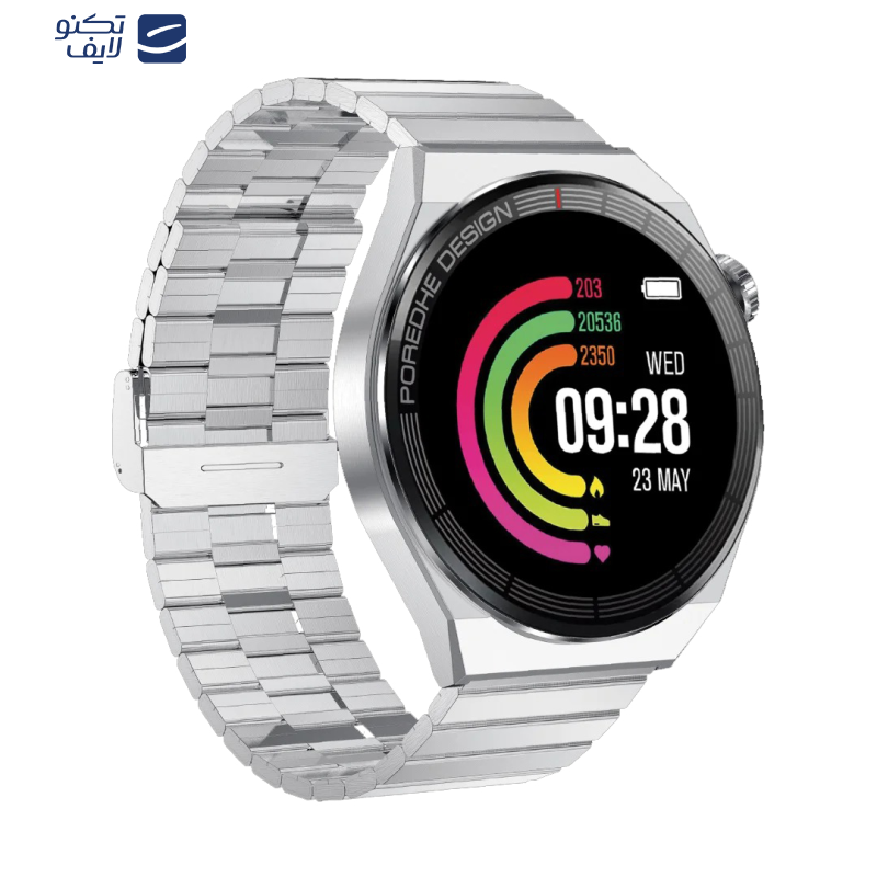  ساعت هوشمند پاوا مدل Elegance شمارنده ضربان قلب، گام شمار، نمایش اعلان، بند فلزی