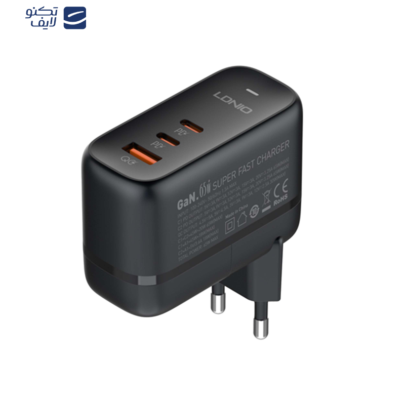 شارژر دیواری 65 وات الدینیو مدل Q366