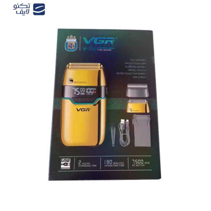 ماشین اصلاح موی صورت شارژی وی جی ار مدل V-350