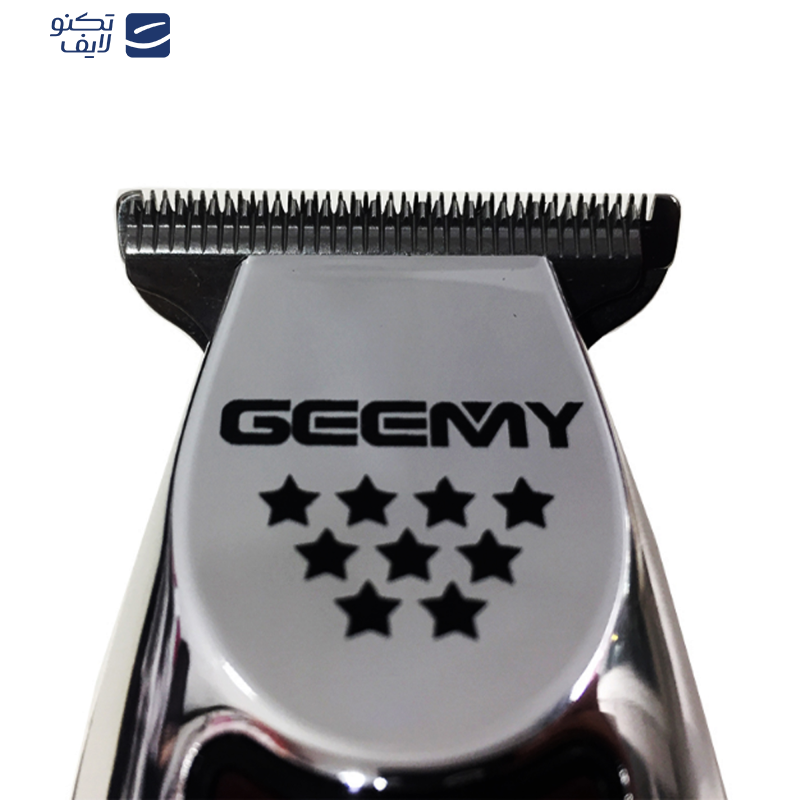 ماشین اصلاح موی سر و صورت جیمی مدل GM 855، اصلاح به صورت خط‌زن، منبع انرژی برق، تکنولوژی اصلاح به صورت برش مستقیم، اندازه اصلاح 0.4 میلی‌متر، مدت زمان شارژ 120 دقیقه و مدت زمان استفاده پس از شارژ 120 دقیقه، قابلیت تنظیم سرعت، سری قابل شست‌وشو