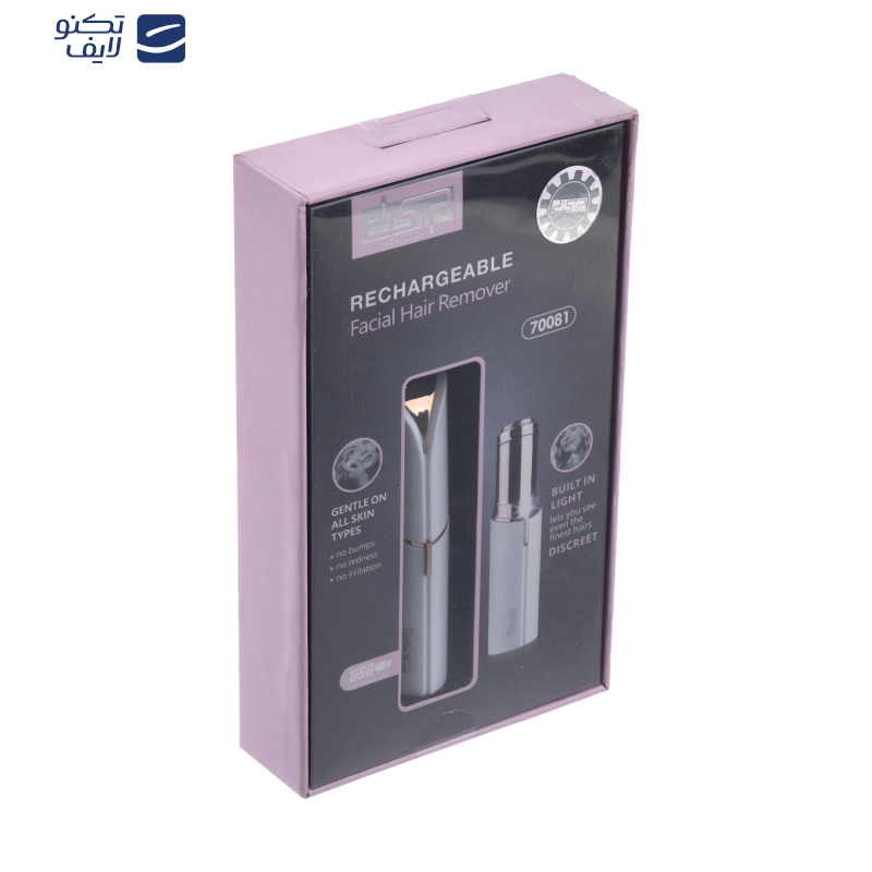 ماشین اصلاح موی صورت دی اس پی مدل 70081، اصلاح به صورت صفرزن، منبع انرژی با کابل USB، تکنولوژی اصلاح به صورت برش چرخشی، مدت زمان شارژ 480 دقیقه و مدت زمان استفاده پس از شارژ 45 دقیقه، به‌همراه برس تمیزکننده 
