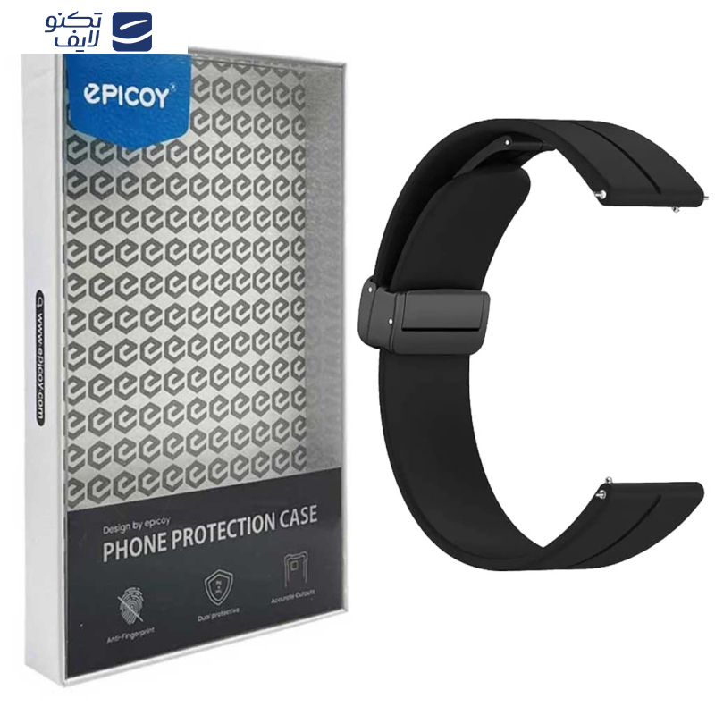 بند اپیکوی مدل SiliconeMag20 سایز 20mm مناسب برای ساعت هوشمند سامسونگ سری Galaxy Watch 4/5/5 Pro/6/ َActive1/2