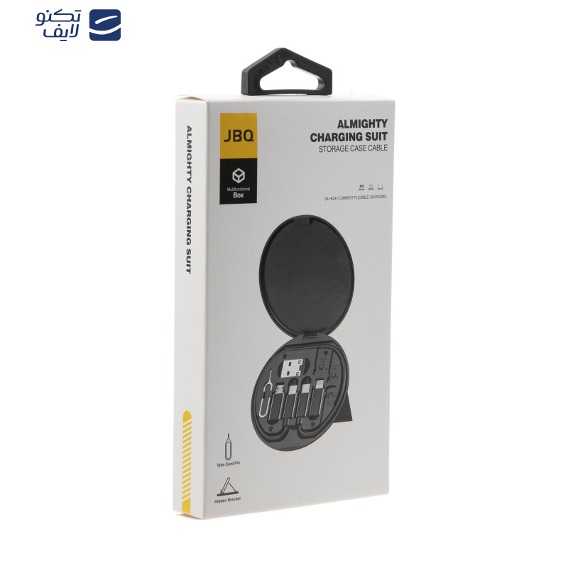 کابل تبدیل USB-C به USB-C / لایتنینگ / USB / micro USB جی بی کیو مدل MAD-01 طول 0.23 متر