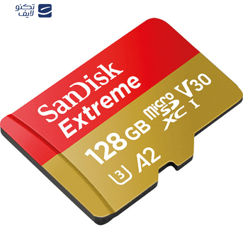 کارت حافظه microSDXC سن دیسک مدل Extreme کلاس A2 استاندارد UHS-I U3 سرعت 190MBps ظرفیت 128 گیگابایت
