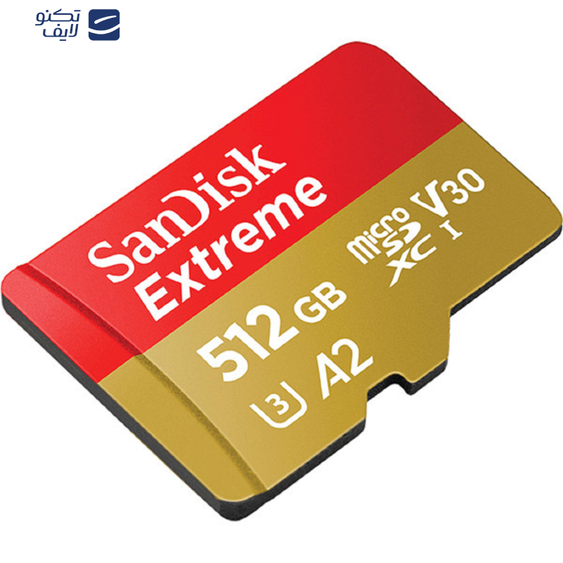 کارت حافظه microSDXC سن دیسک مدل Extreme کلاس A2 استاندارد UHS-I U3 سرعت 190MBps ظرفیت 512 گیگابایت