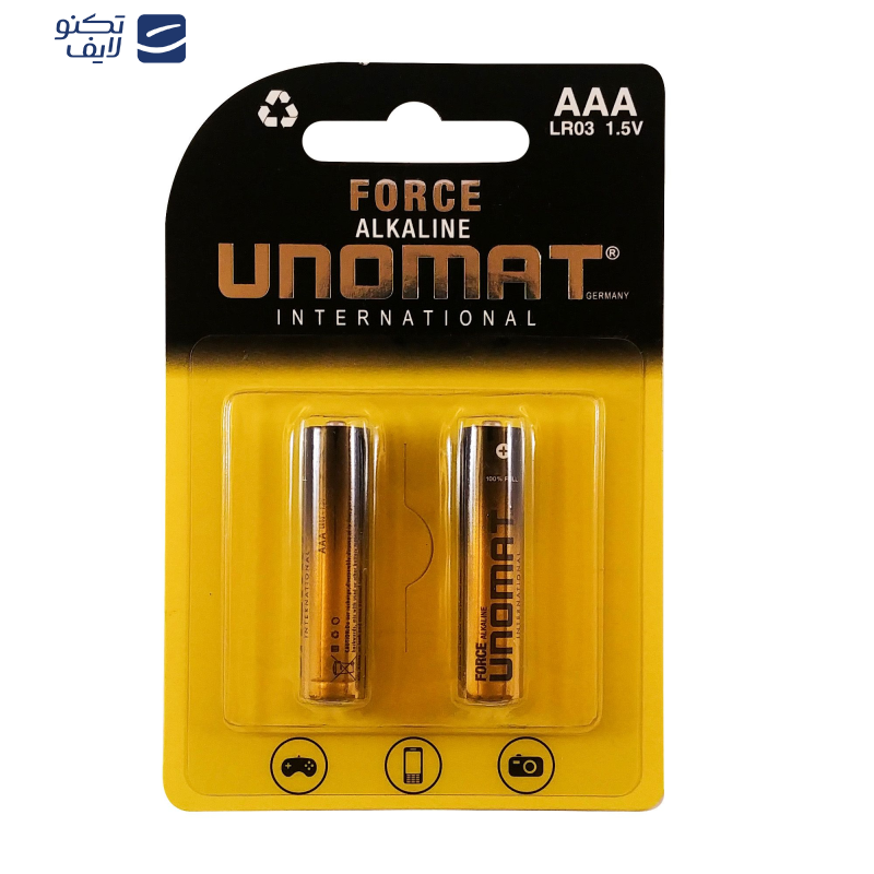 باتری نیم قلمی یونومات مدل Force-2 بسته ۲ عددی