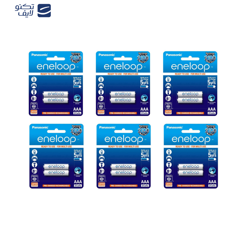 باتری نیم قلمی قابل شارژ پاناسونیک مدل eneloop بسته 12 عددی