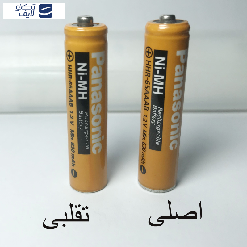 باتری نیم قلمی قابل شارژ پاناسونیک مدل Ni-MH/HHR-65AAAB بسته دو عددی