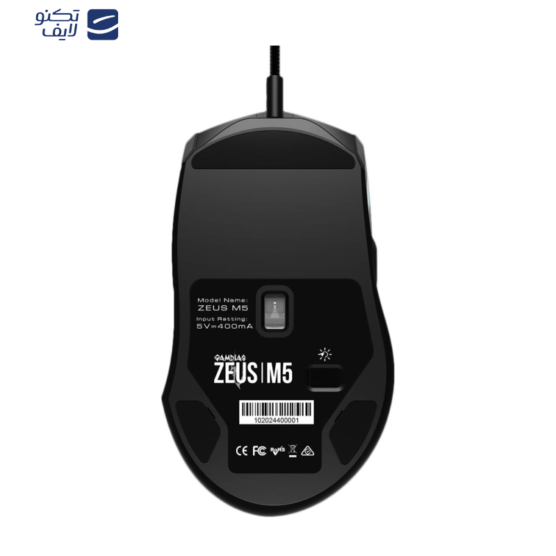 ماوس گیم دیاس مدل ZEUS M5 BK ماوس گیم دیاس مدل ZEUS M5 BK