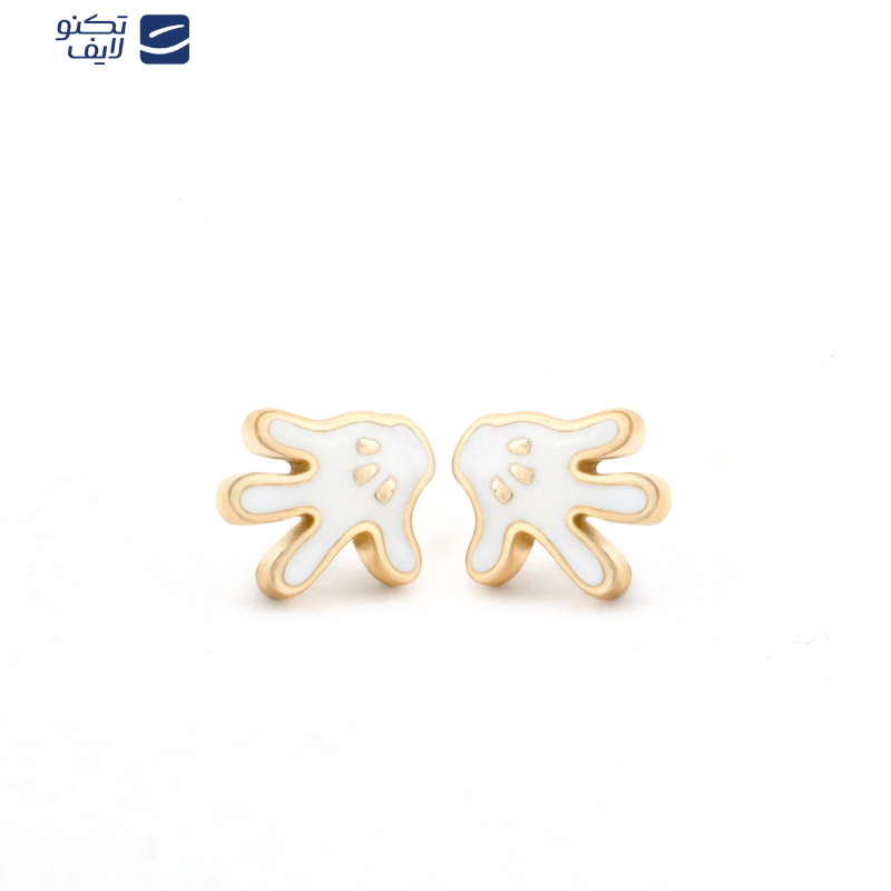 گوشواره میخی طلا 18 عیار زنانه بان گالری مدل دستکش میکی